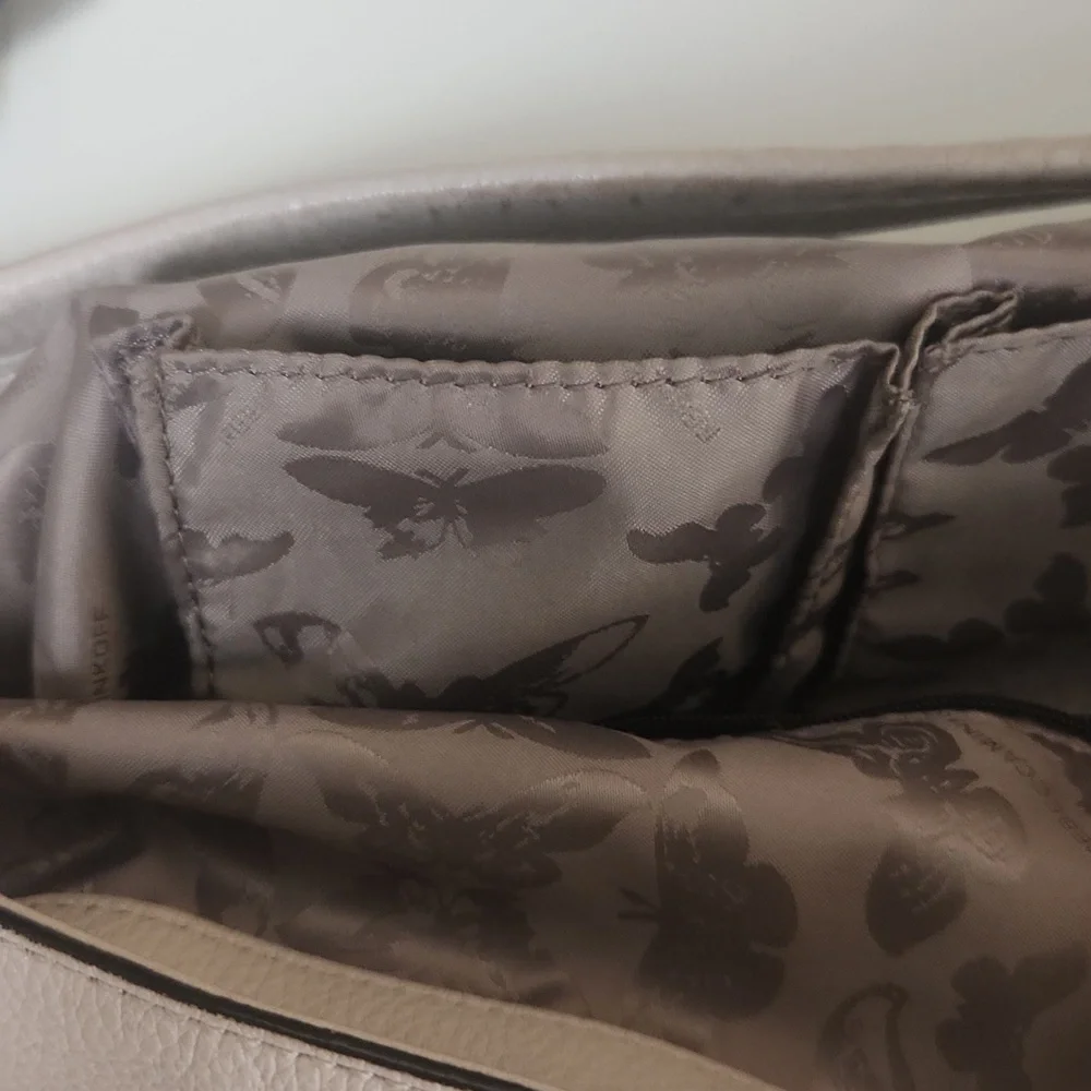 Rebecca Minkoff Gray‎ Leather Hobo Bag Fringe Detail Adjustable Strap